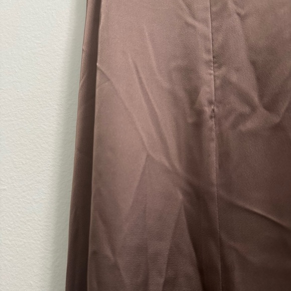 Birdy Grey Lydia Dress in Shiny Satin Mocha Size Small - Picture 11 of 14